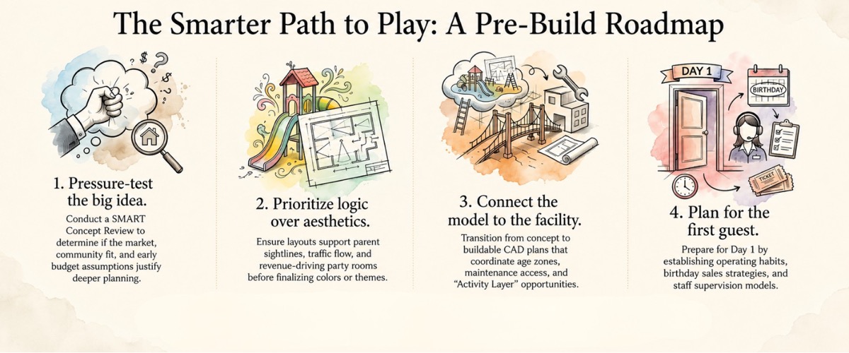 indoor playground business infographic