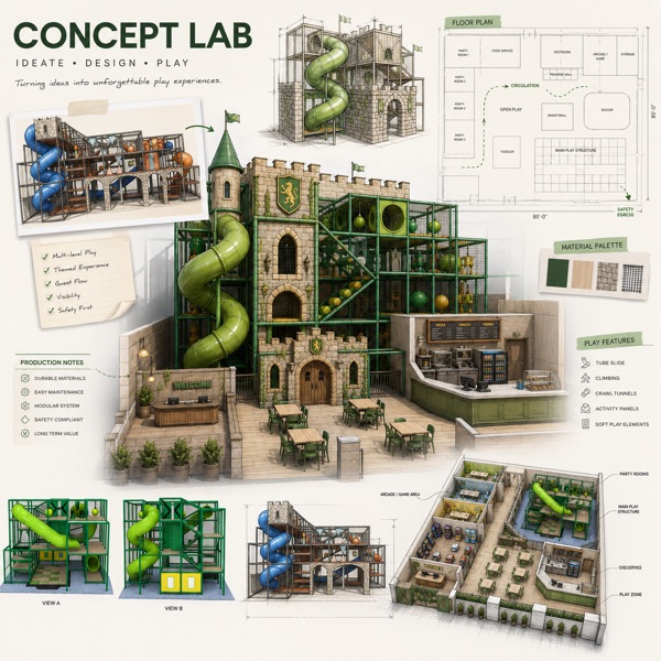design the ultimate indoor plaground for your business with SMART Concept Lab